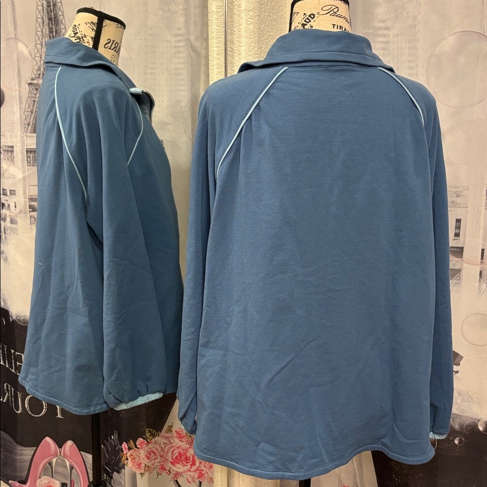 Ruby Rd Blue Zip-Up Jacket - Picture 2 of 4